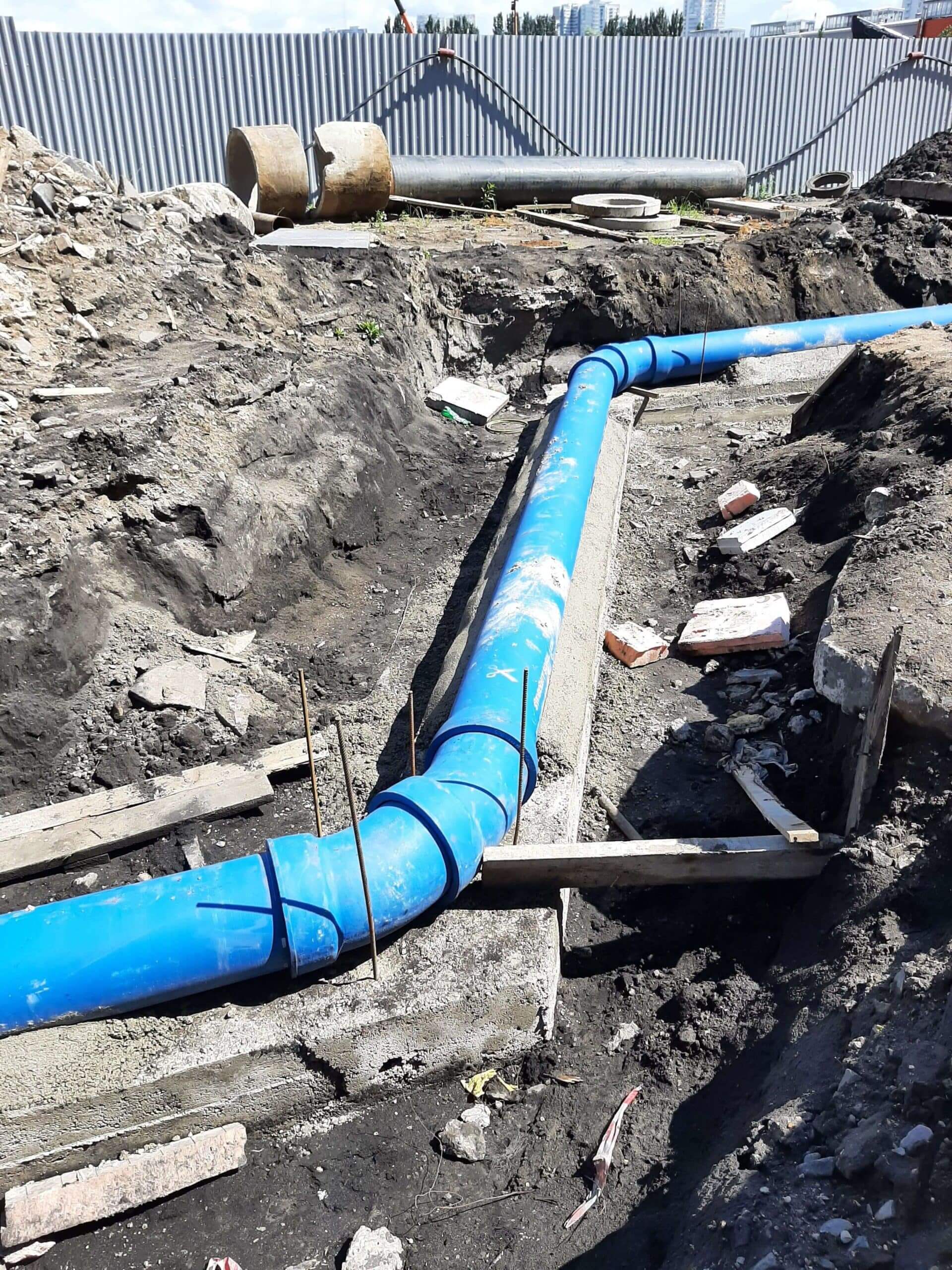 Этапы строительства водопроводной сети